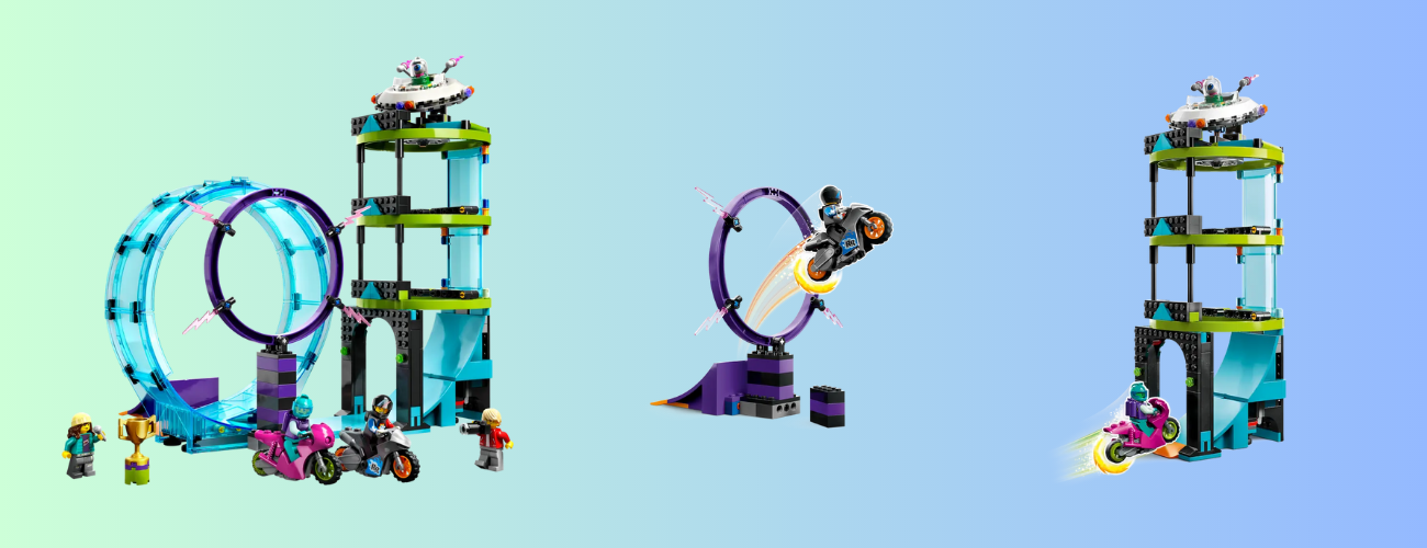 Provocarea de cascadorii cu rotiri Lego City